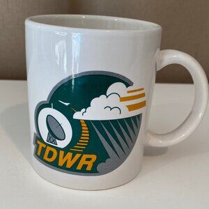 Vintage Raytheon TDWR Radio Station Mug White Ceramic‎ 3.75”